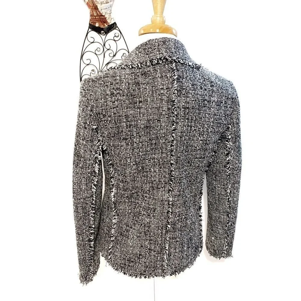🎉HP 🎉NWOT Michael Kors Fringed Tweed Jacket